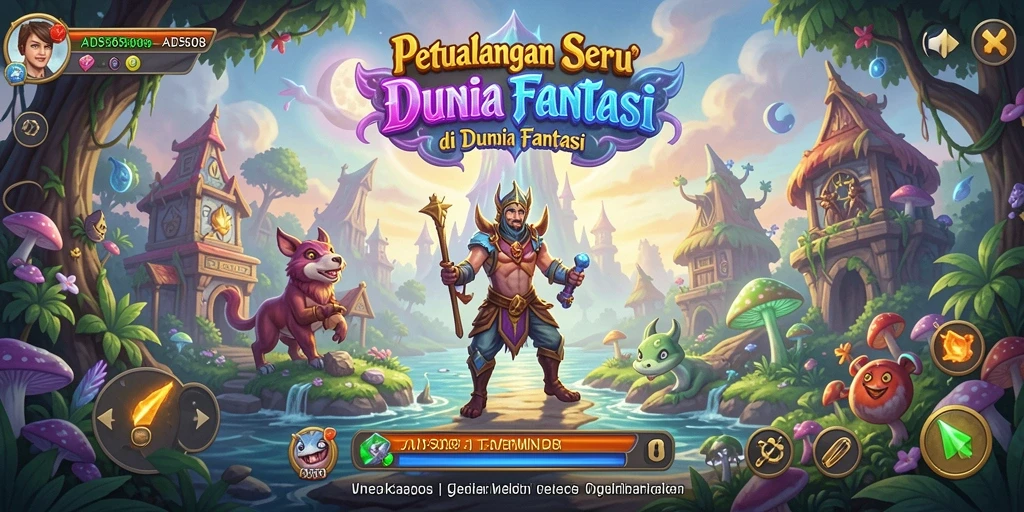 Screenshot gameplay yang menunjukkan aksi petualangan di <strong>ADS508</strong>.