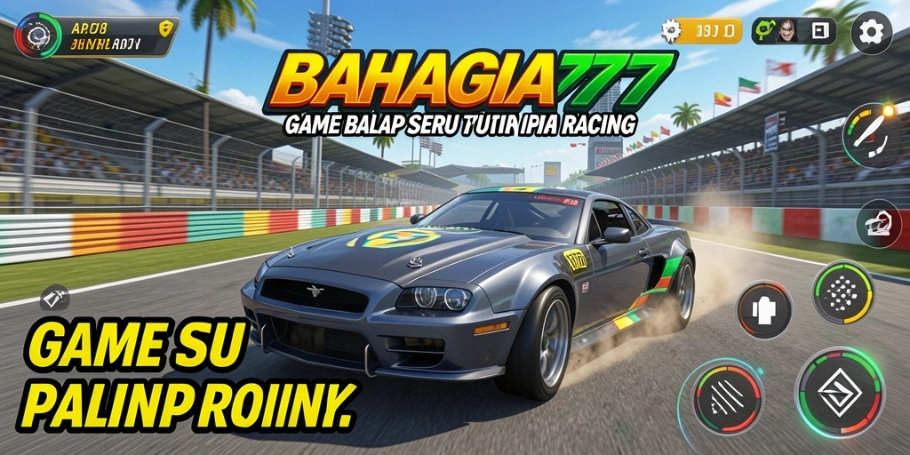 Tampilan mendebarkan gameplay balap di BAHAGIA777.