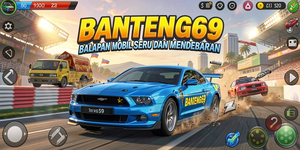 Tampilan gameplay Racing BANTENG69 yang mendebarkan dan seru.