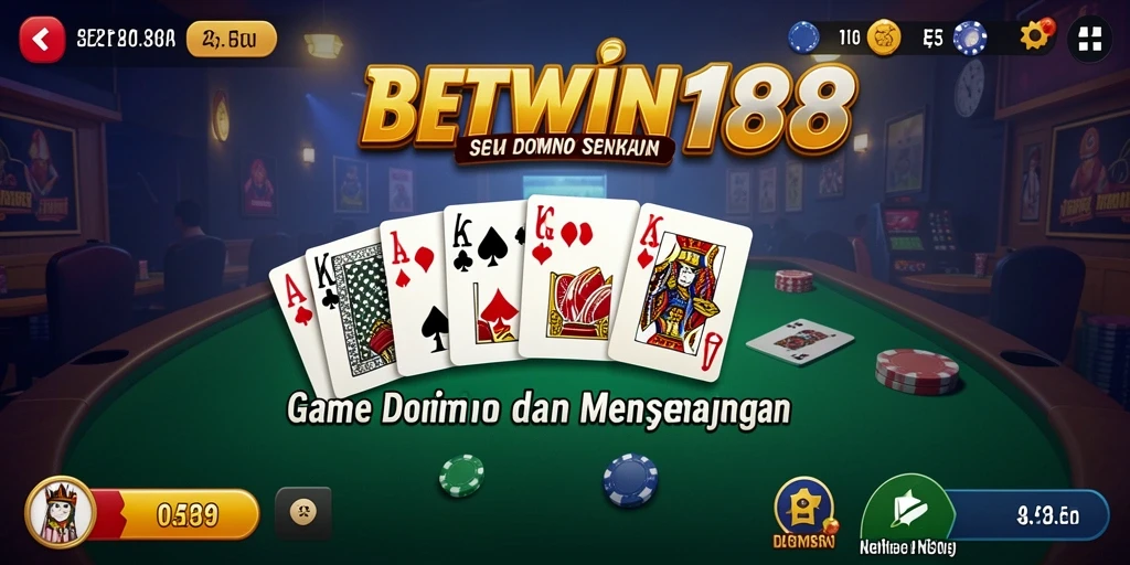 Screenshot gameplay BETWIN188 menampilkan aksi seru permainan Domino.