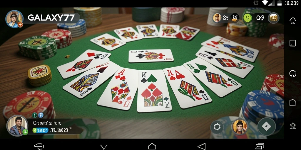 Screenshot gameplay Gaple yang seru di GALAXY77.