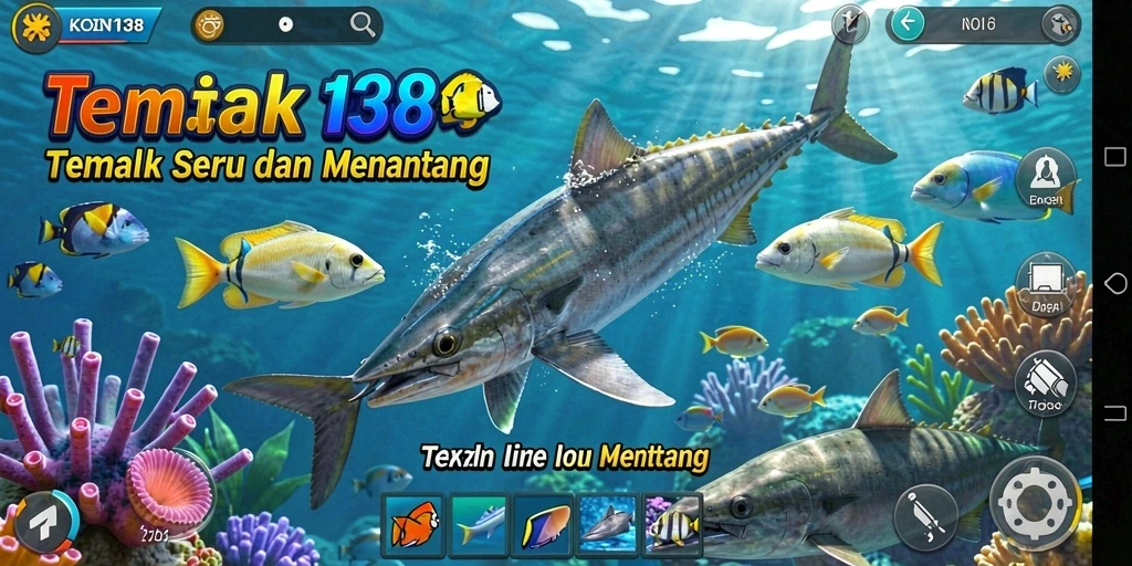 Gameplay KOIN138 menampilkan aksi menembak ikan yang seru.