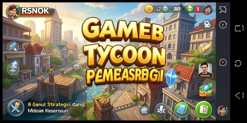 Screenshot gameplay RSNOK yang menampilkan suasana bisnis yang dinamis.
