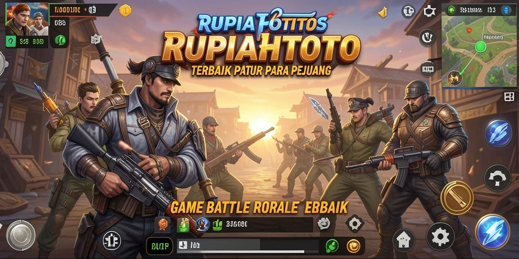 Tampilan gameplay mendebarkan dari RUPIAHTOTO dalam pertempuran Battle Royale.