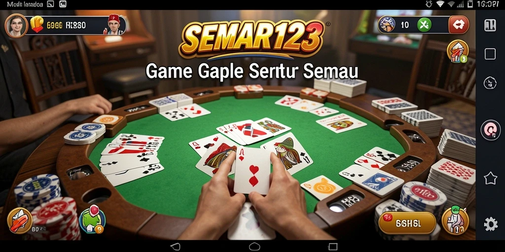 Tampilkan gameplay seru di SEMAR123 untuk bermain Gaple.