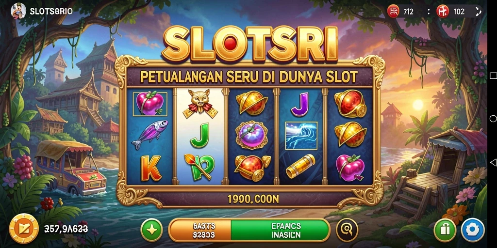 Tangkapan layar gameplay SLOTSRI yang menunjukkan aksi slot yang mendebarkan.