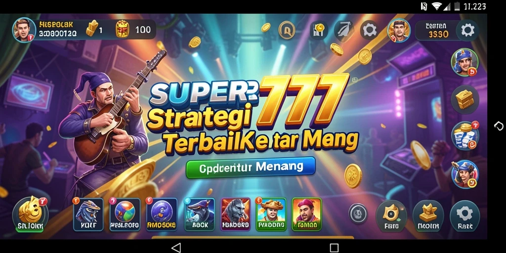 Tampilan gameplay mendebarkan di SUPER777 dengan strategi yang menantang.