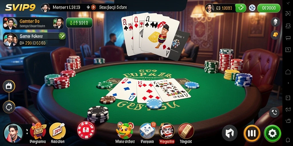 Tampilan menarik dari gameplay poker di SVIP9 yang mengasyikkan.